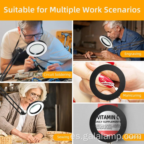 Editar lámpara de escritorio plegable regulable decorativa USB